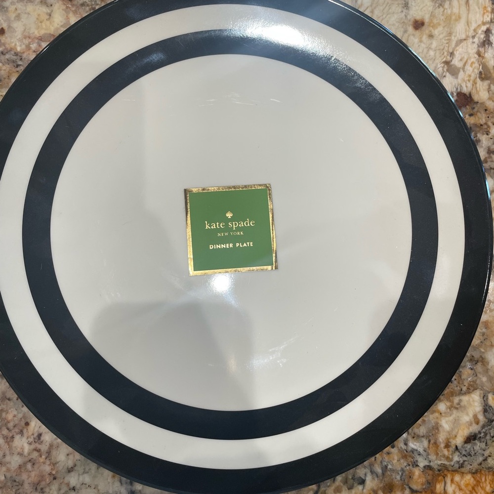 Kate Spade Black Dinner Plate - set of 2